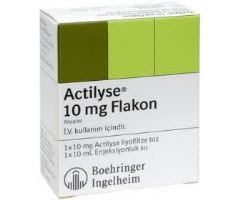 Actilyse 10 mg 1 Flakon ne işe yarar, ne için kullanılır, nedir, muadili, fiyatı, reçetesiz fiyatı, yan etkileri, nasıl kullanılır